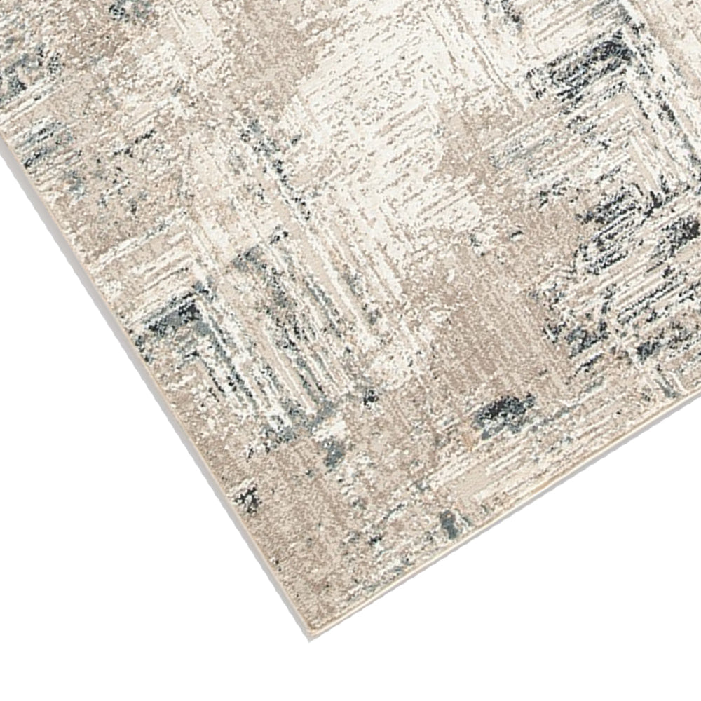 Toer 5 x 7 Medium Area Rug Abstract Impression Art Machine Woven Gray By Casagear Home BM318245