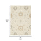 Kia 5 x 7 Medium Area Rug Handwoven Floral Patterns Beige Brown Wool By Casagear Home BM318247