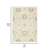 Kia 5 x 7 Medium Area Rug Handwoven Floral Patterns Beige Brown Wool By Casagear Home BM318247