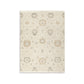 Kia 8 x 10 Large Area Rug, Handwoven Floral Patterns, Beige Brown Wool By Casagear Home