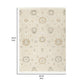 Kia 8 x 10 Large Area Rug Handwoven Floral Patterns Beige Brown Wool By Casagear Home BM318248