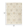 Kia 8 x 10 Large Area Rug Handwoven Floral Patterns Beige Brown Wool By Casagear Home BM318248