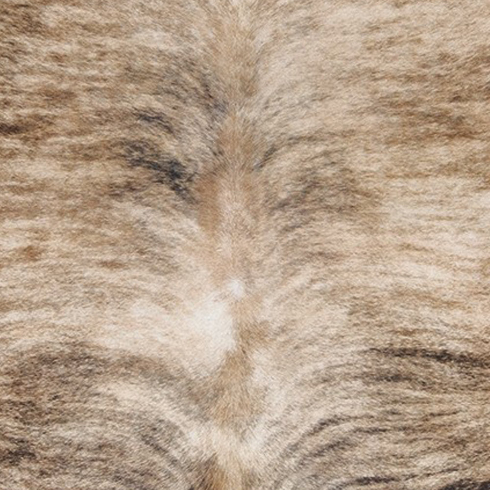 Meni 6 x 8 Medium Area Rug Machine Woven Faux Fur Animal Print Brown By Casagear Home BM318249