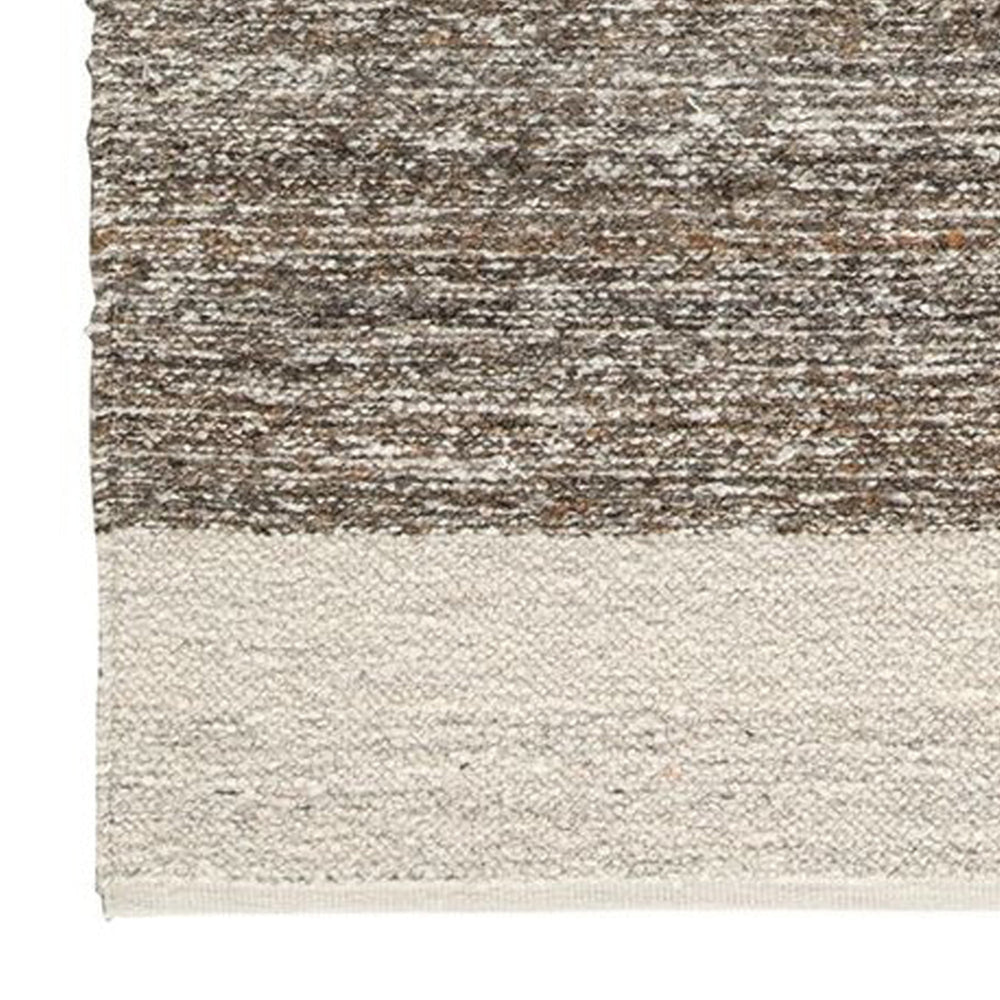 Rusy 8 x 10 Large Area Rug Handwoven Classic Stripes Gray Polyester By Casagear Home BM318264