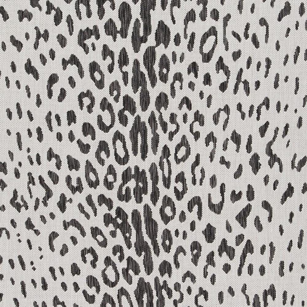 Ayn 5 x 8 Medium Area Rug Indoor Outdoor Leopard Print Gray Black By Casagear Home BM318267