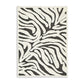 Thom 5 x 7 Medium Area Rug Bold Zebra Print Black and White Polyester By Casagear Home BM318272