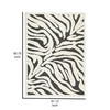 Thom 5 x 7 Medium Area Rug Bold Zebra Print Black and White Polyester By Casagear Home BM318272