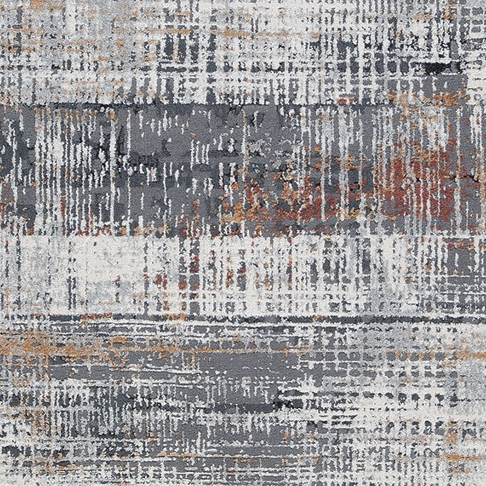 Tenr 5 x 7 Medium Area Rug Machine Woven Abstract Pattern Gray Polyester By Casagear Home BM318279