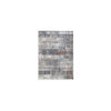 Tenr 5 x 7 Medium Area Rug, Machine Woven Abstract Pattern, Gray Polyester By Casagear Home