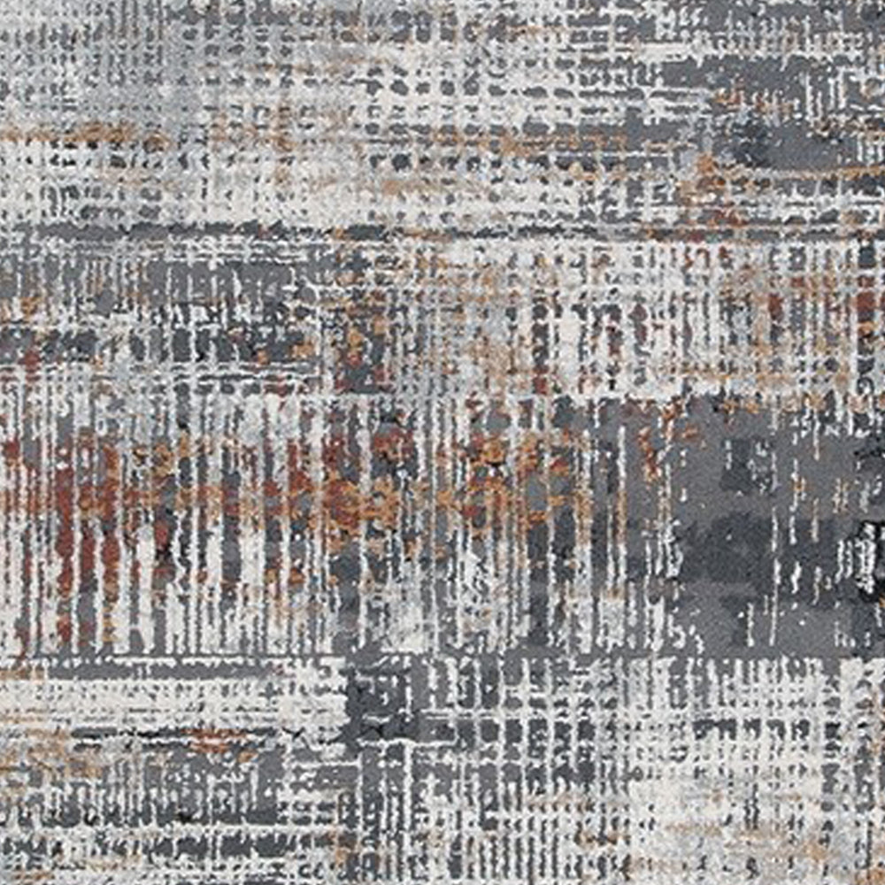 Tenr 8 x 10 Medium Area Rug Machine Woven Abstract Pattern Gray Polyester By Casagear Home BM318280