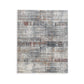 Tenr 8 x 10 Medium Area Rug, Machine Woven Abstract Pattern, Gray Polyester By Casagear Home