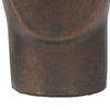 Anea Flower Vase Face Design Pedestal Base Textured Bronze Finish By Casagear Home BM318285