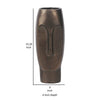 Anea Flower Vase Face Design Pedestal Base Textured Bronze Finish By Casagear Home BM318285