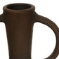 Adea Flower Vase Antique Style Amphora Shape Thin Neck Brown Terracotta By Casagear Home BM318287