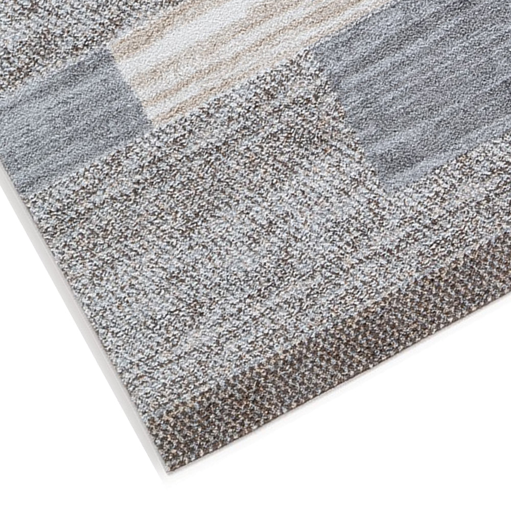 Beny 5 x 7 Medium Area Rug Abstract Stripe Pattern Gray Brown Cream By Casagear Home BM318289