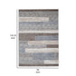 Beny 8 x 10 Large Area Rug Machine Woven Abstract Stripe Pattern Gray By Casagear Home BM318290