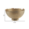 Mer Tabletop Decorative Bowl Free Flow Edge with Pedestal Base Gold By Casagear Home BM318294