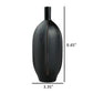 Troy 9 Inch Flower Vase Home Decor Accessory Piece Black Polyresin By Casagear Home BM318305