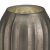 Cali 18 Inch Flower Vase Round Base Ribbed Fluted Brown Mercury Glass By Casagear Home BM318311