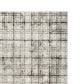 Jess 5 x 7 Area Rug Soft Pile Cream Brown Plaid Stripes Latex Back By Casagear Home BM318323