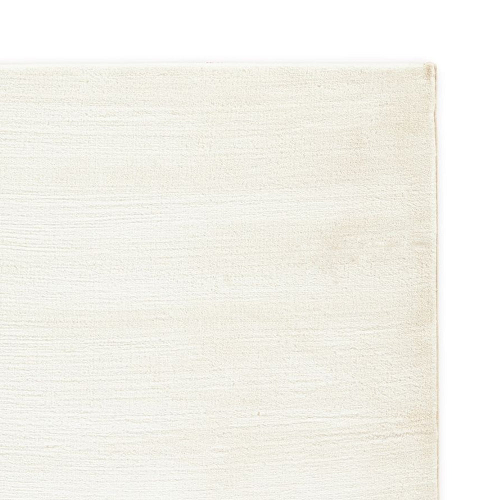 Stebin 8 x 10 Area Rug Shag Style Ivory White Polyester Washable Cotton By Casagear Home BM318324