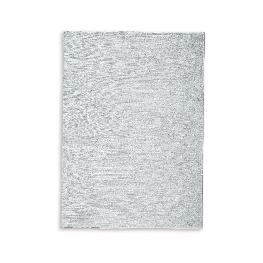 Stebin 8 x 10 Area Rug, Shag Style, 15mm Pile Gray Polyester, Washable By Casagear Home