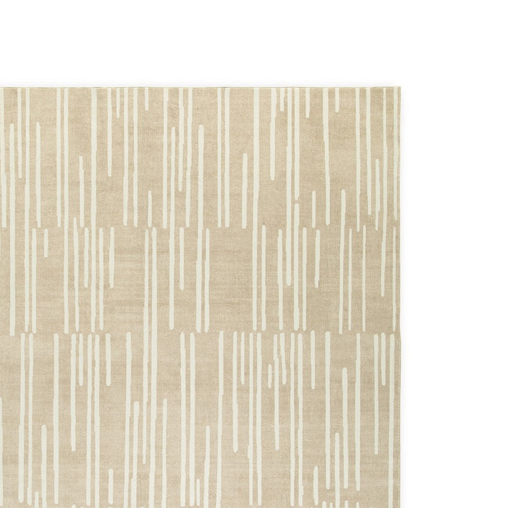 Stebin 8 x 10 Area Rug Shag Style 15mm Pile Cream Polyester Washable By Casagear Home BM318328