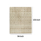 Bunny 8 x 10 Area Rug Brown Tribal Print Low Pile Polyester for Busy Area By Casagear Home BM318330