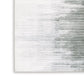 Mili 8 x 10 Area Rug Abstract Pattern Washable Gray White Polyester By Casagear Home BM318332