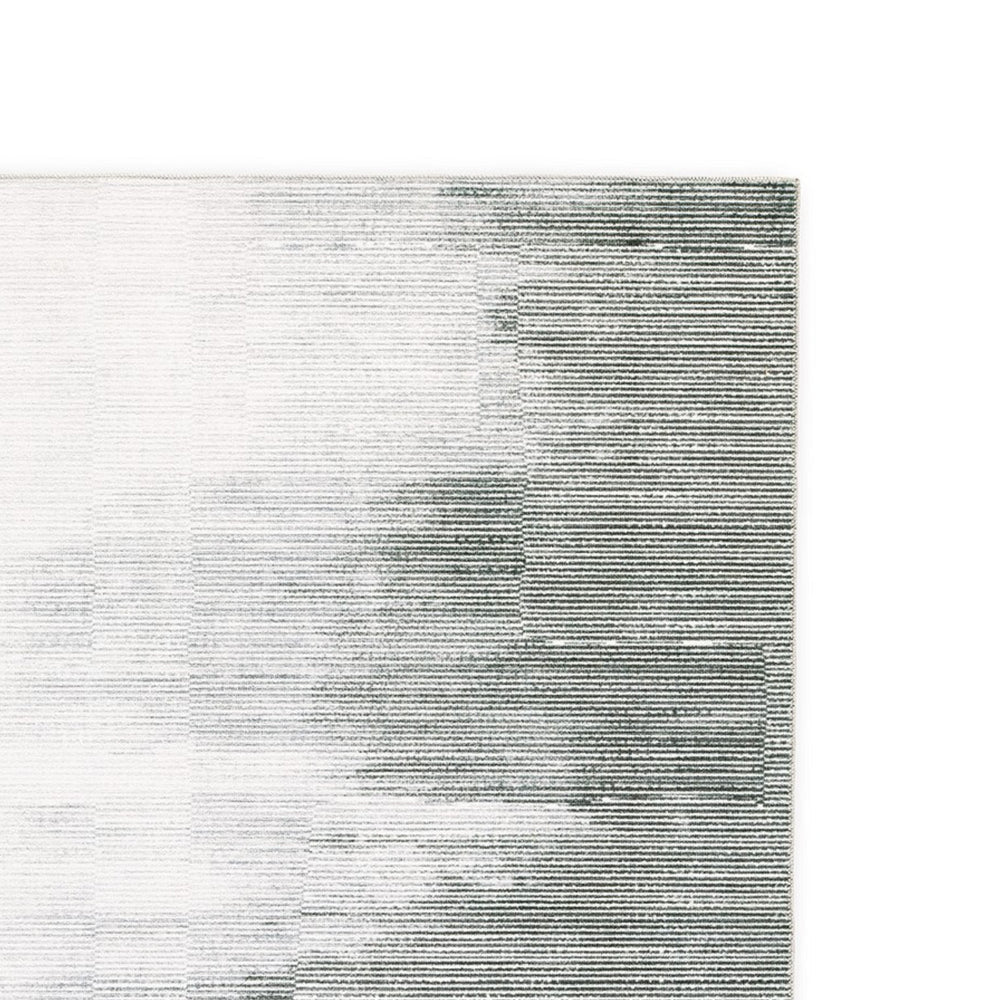 Mili 5 x 7 Area Rug Abstract Pattern Washable Gray White Polyester By Casagear Home BM318333