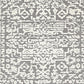 Fabiola 5 x 7 Area Rug Washable Polyester Distressed Gray Ivory By Casagear Home BM318335