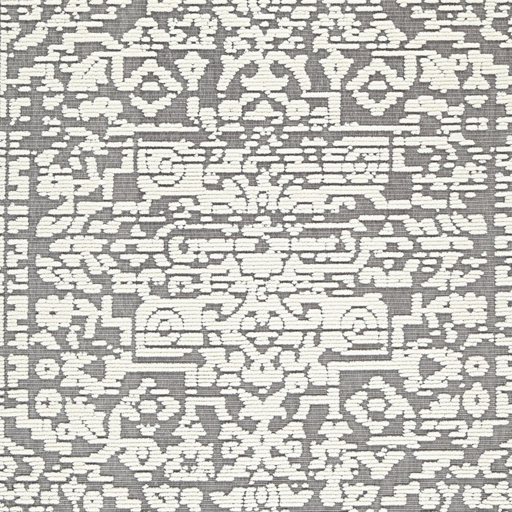 Fabiola 5 x 7 Area Rug Washable Polyester Distressed Gray Ivory By Casagear Home BM318335