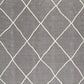 Doel 8 x 10 Area Rug Soft Pile Polyester Washable Gray and Ivory By Casagear Home BM318336