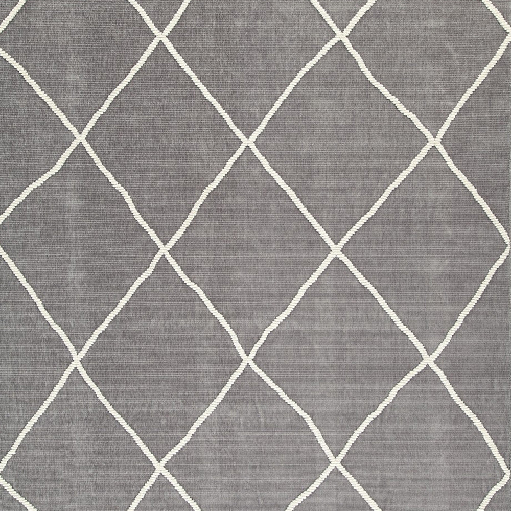 Doel 8 x 10 Area Rug Soft Pile Polyester Washable Gray and Ivory By Casagear Home BM318336