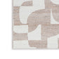 Jimmy 8 x 10 Area Rug Abstract Pattern Polyester Cotton Back Beige Brown By Casagear Home BM318338