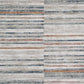 Kimya 8 x 10 Area Rug Stripe Design Polyester Cotton Backing Gray Blue By Casagear Home BM318341