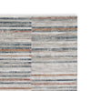 Kimya 5 x 7 Area Rug Stripe Design Polyester Cotton Backing Gray Blue By Casagear Home BM318342