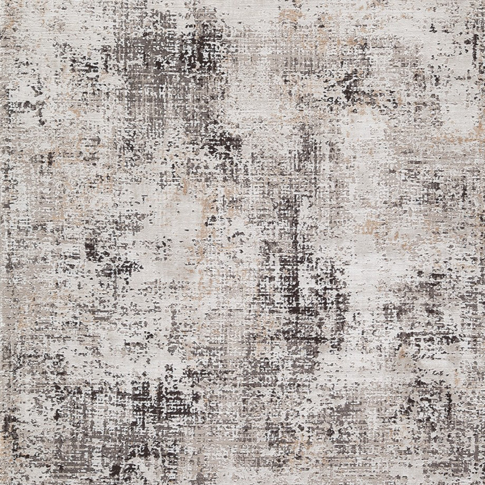 Elanor 5 x 7 Area Rug Modern Abstract Design Gray Polyester Jute Backing By Casagear Home BM318345