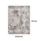 Elanor 5 x 7 Area Rug Modern Abstract Design Gray Polyester Jute Backing By Casagear Home BM318345