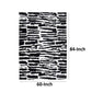 Shawn 5 x 7 Area Rug Black White Abstract Pattern Polyester Cotton Back By Casagear Home BM318346