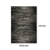 Rebecca 8 x 10 Area Rug Black White Refined Stripe Pattern Soft Pile By Casagear Home BM318347