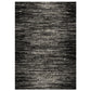 Rebecca 8 x 10 Area Rug,  Black White Refined Stripe Pattern, Soft Pile By Casagear Home