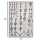 Betty 10 x 14 Area Rug Geometric Pattern Beige Brown Polyester Cotton By Casagear Home BM318350