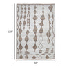 Betty 8 x 10 Area Rug Geometric Pattern Beige Brown Polyester Cotton By Casagear Home BM318351