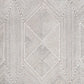 Glam 8 x 10 Area Rug Geometric Pattern Tufted Gray White Polyester Wool By Casagear Home BM318353