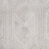 Glam 8 x 10 Area Rug Geometric Pattern Tufted Gray White Polyester Wool By Casagear Home BM318353