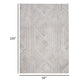 Glam 8 x 10 Area Rug Geometric Pattern Tufted Gray White Polyester Wool By Casagear Home BM318353