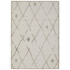 Hima 8 x 10 Area Rug Geometric Pattern Hand Tufted Gray Wool Cotton Back By Casagear Home BM318355