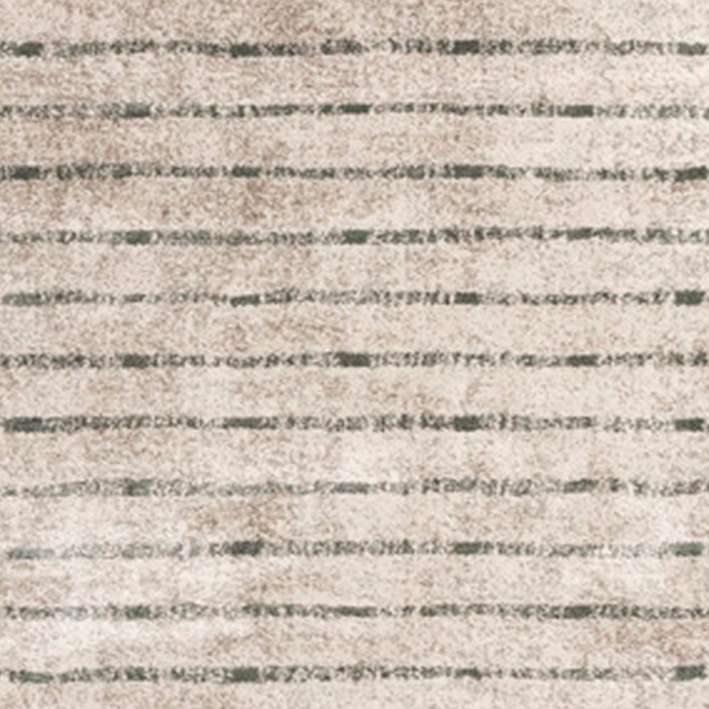 Bony 5 x 7 Area Rug Striped Design Cream and Sage Soft Pile Jute Back By Casagear Home BM318358