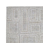 Bora 10 x 14 Area Rug Geometric Pattern Polyester Gray White Wool Cotton By Casagear Home BM318359